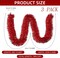 3 Pieces 59 Feet Christmas Foil Tinsel Garland, Metallic Tinsel Twist Garland Shiny Hanging Decorations for Holiday Tree, Party Supplies for Christmas (Red)